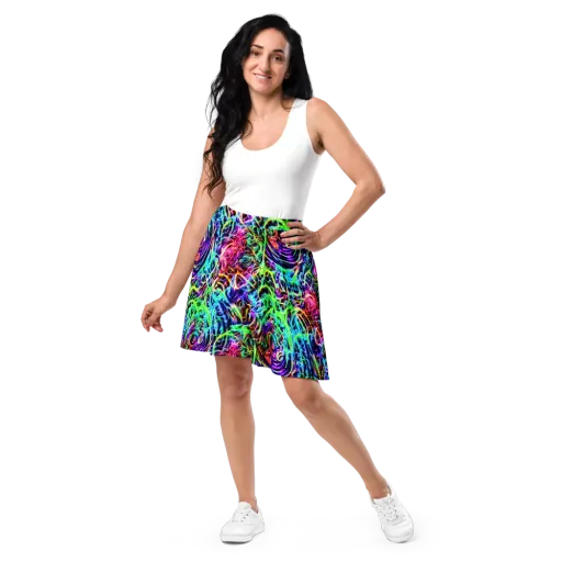 Electric Wilds on a Skater Skirt
