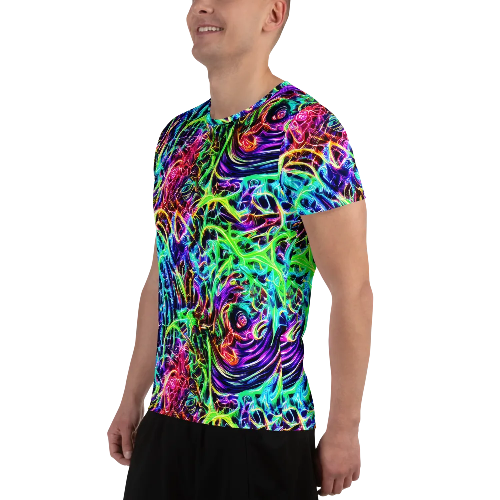 Electric Wilds on Men's Athletic T-Shirt — Left