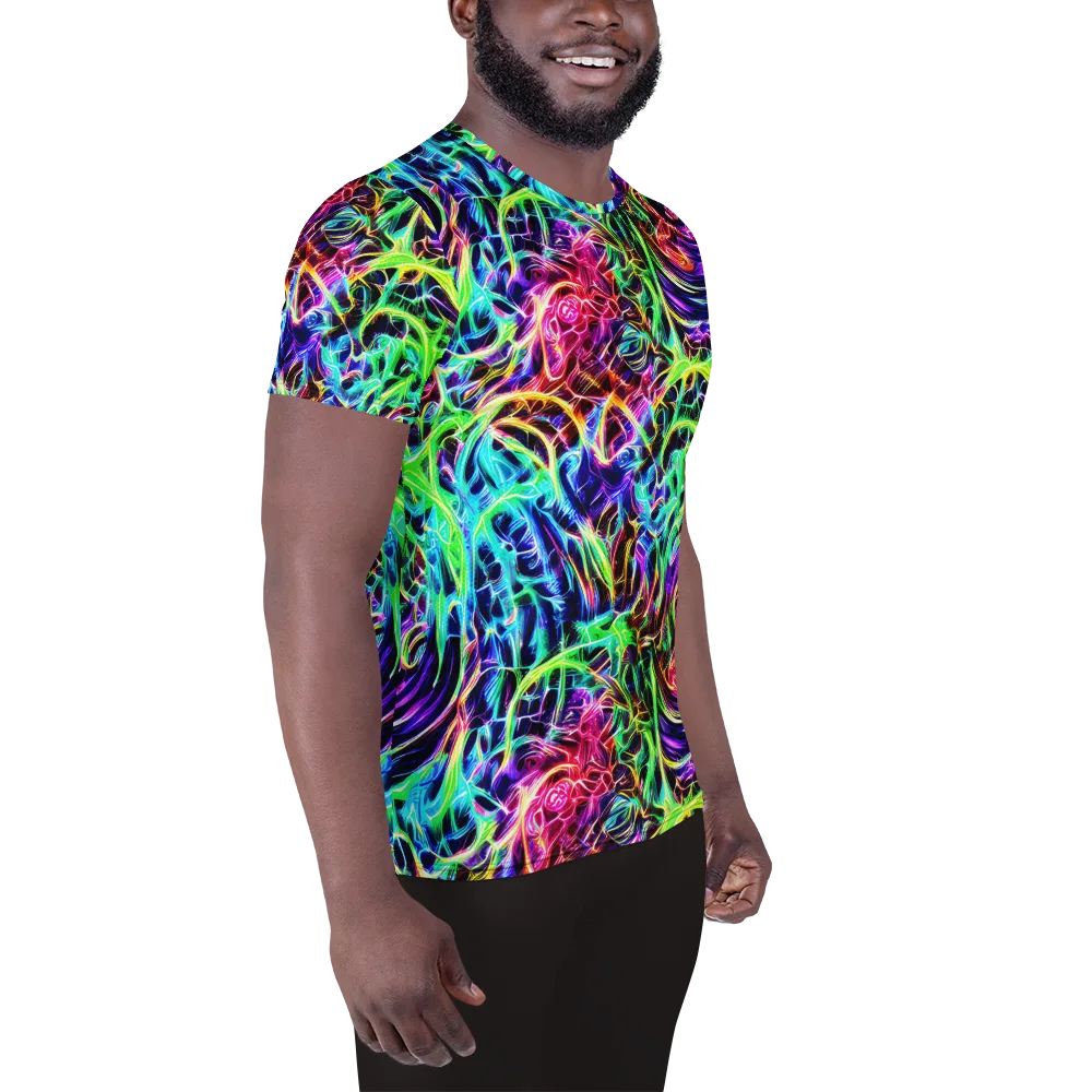 Electric Wilds on Men's Athletic T-Shirt — Right