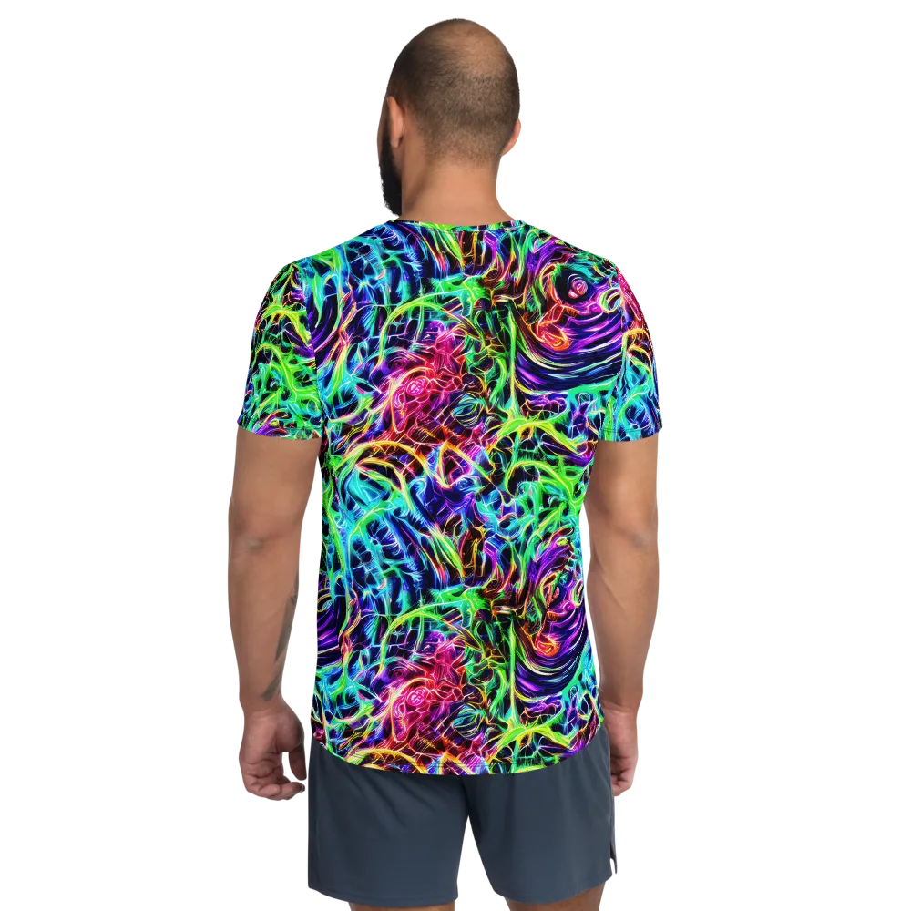 Electric Wilds on Men's Athletic T-Shirt — Back