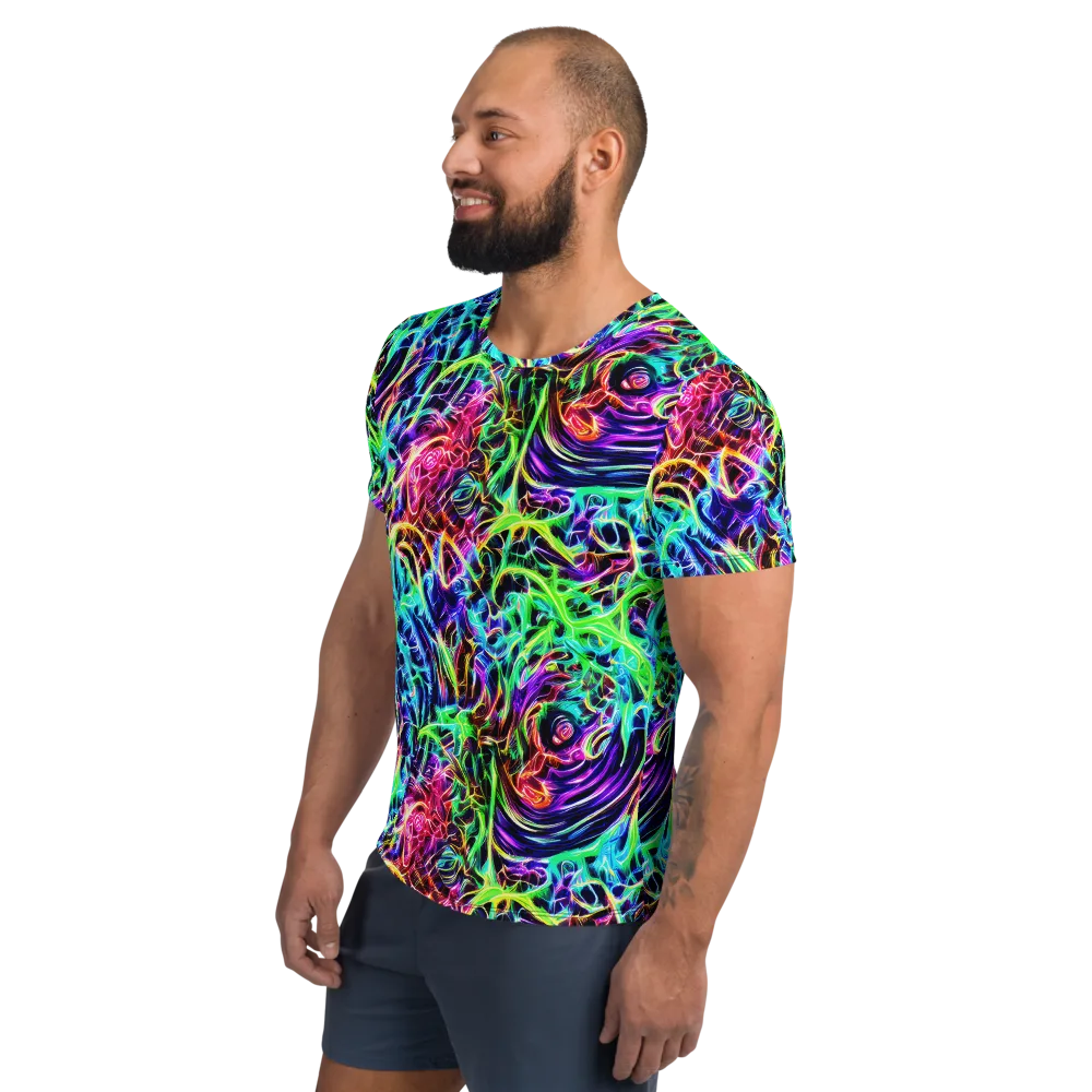 Electric Wilds on Men's Athletic T-Shirt — Left