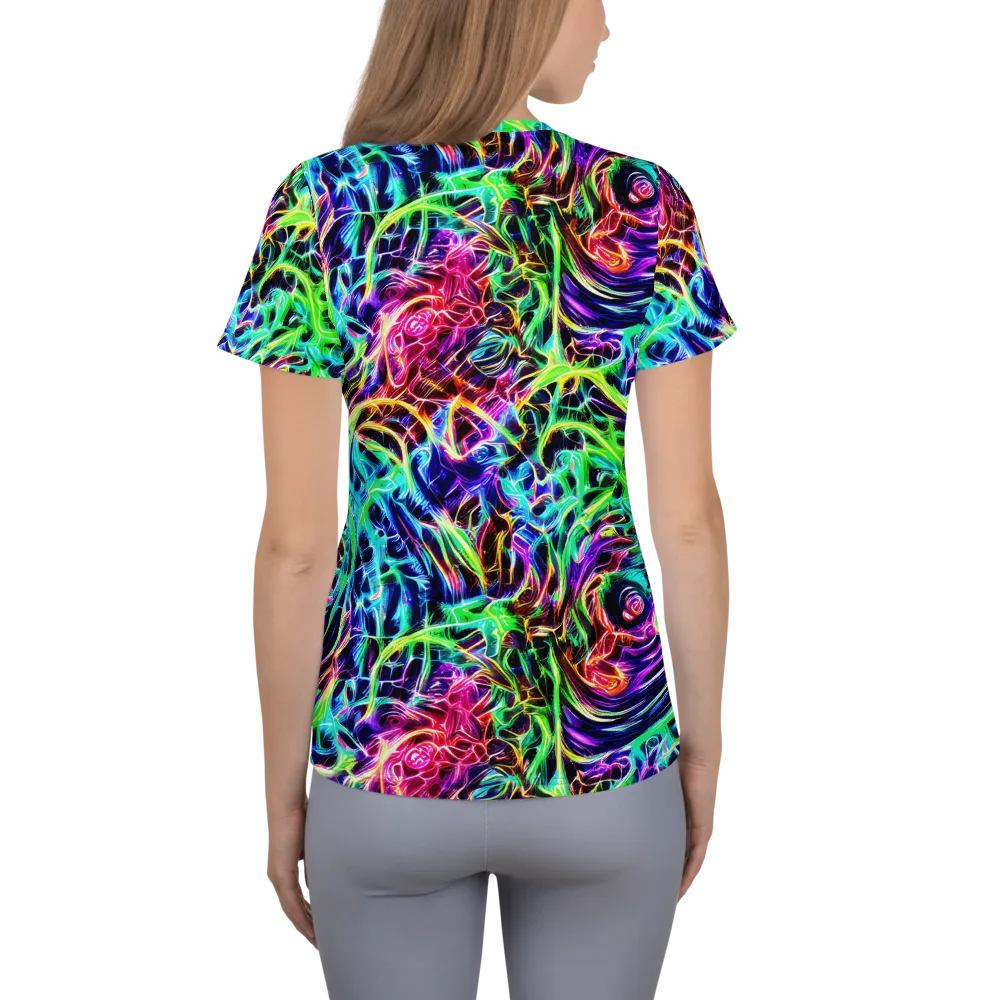 Electric Wilds on Women's Athletic T-Shirt — Back