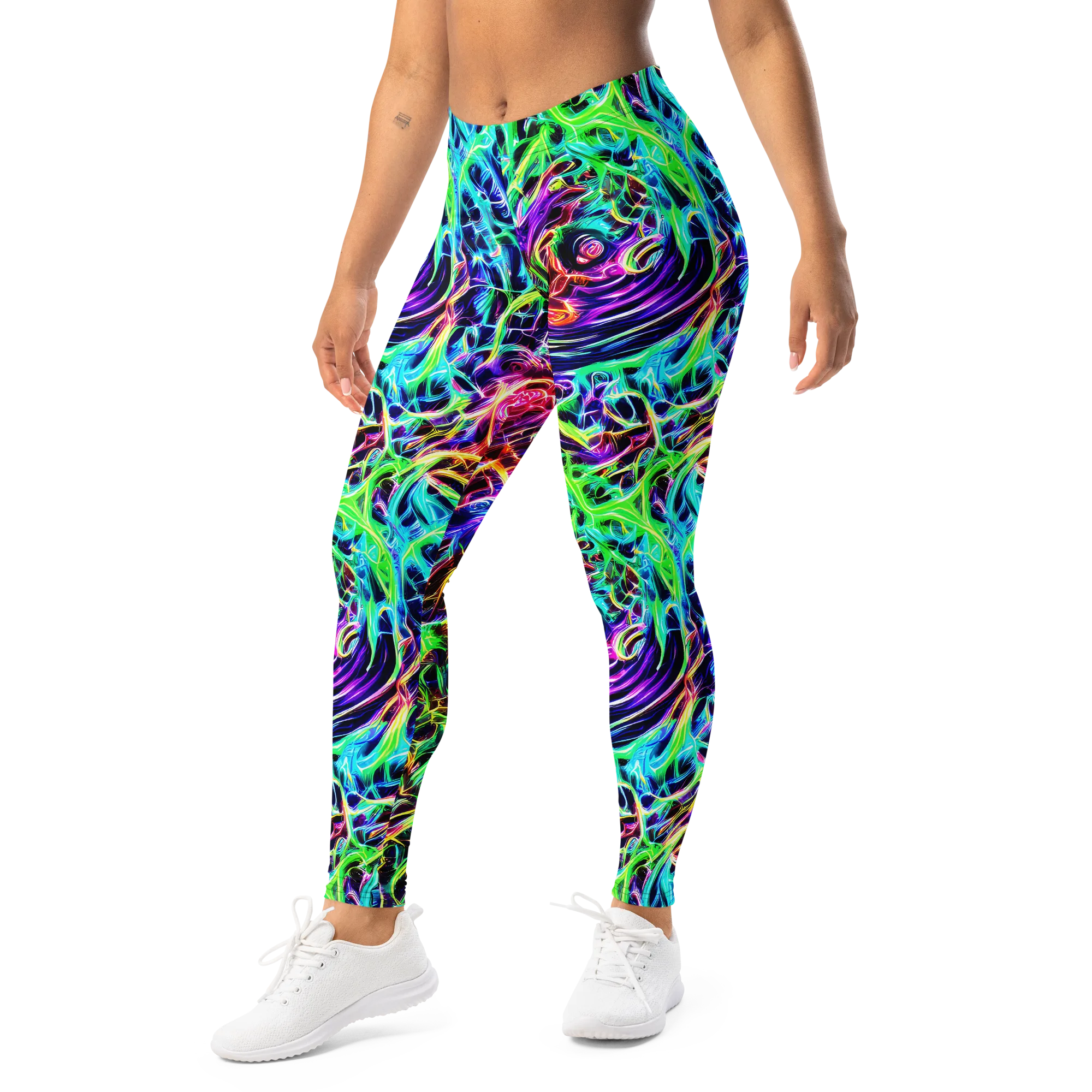 Electric Wilds on Leggings — Left Front