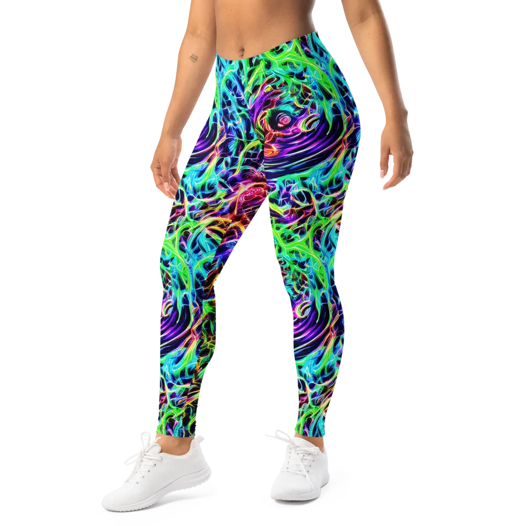 Electric Wilds on Leggings — Left Front