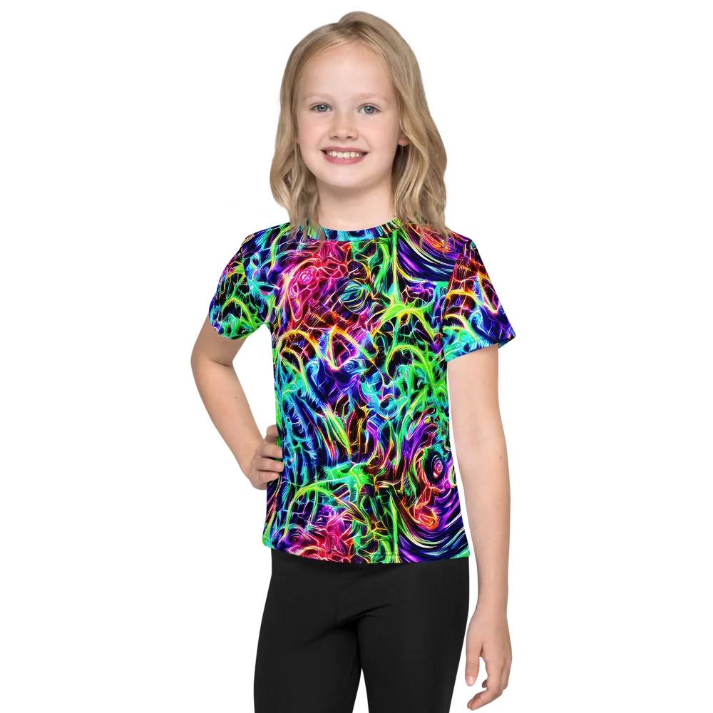 Electric Wilds on Kids Crew Neck T-Shirt — Front