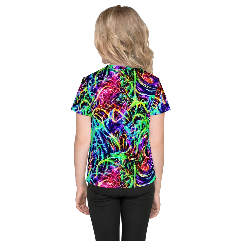 Electric Wilds on Kids Crew Neck T-Shirt — Back