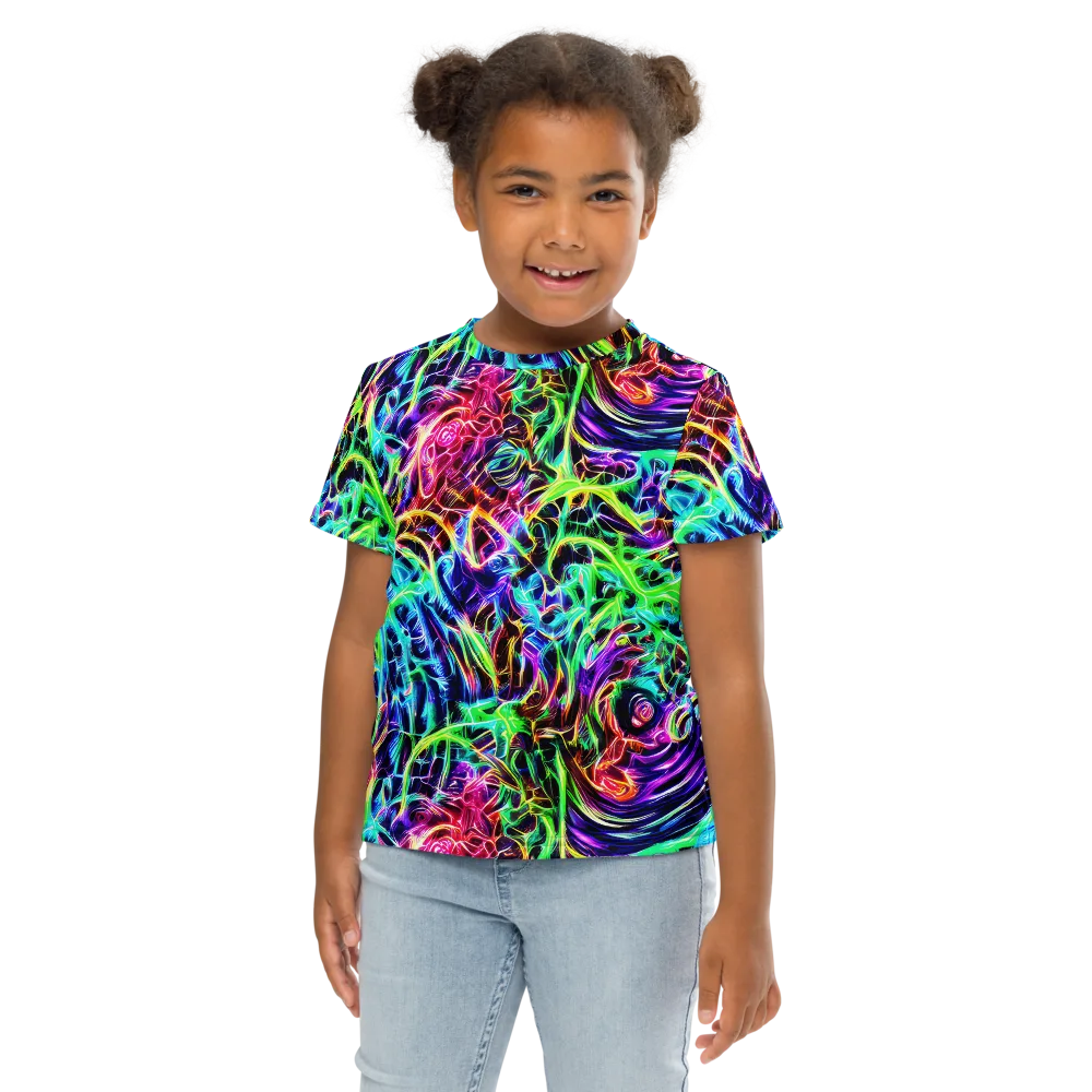 Electric Wilds on Kids Crew Neck T-Shirt — Front