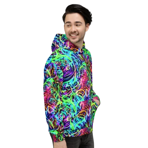 Electric Wilds on a Hoodie