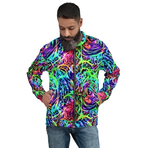 Electric Wilds on a Bomber Jacket