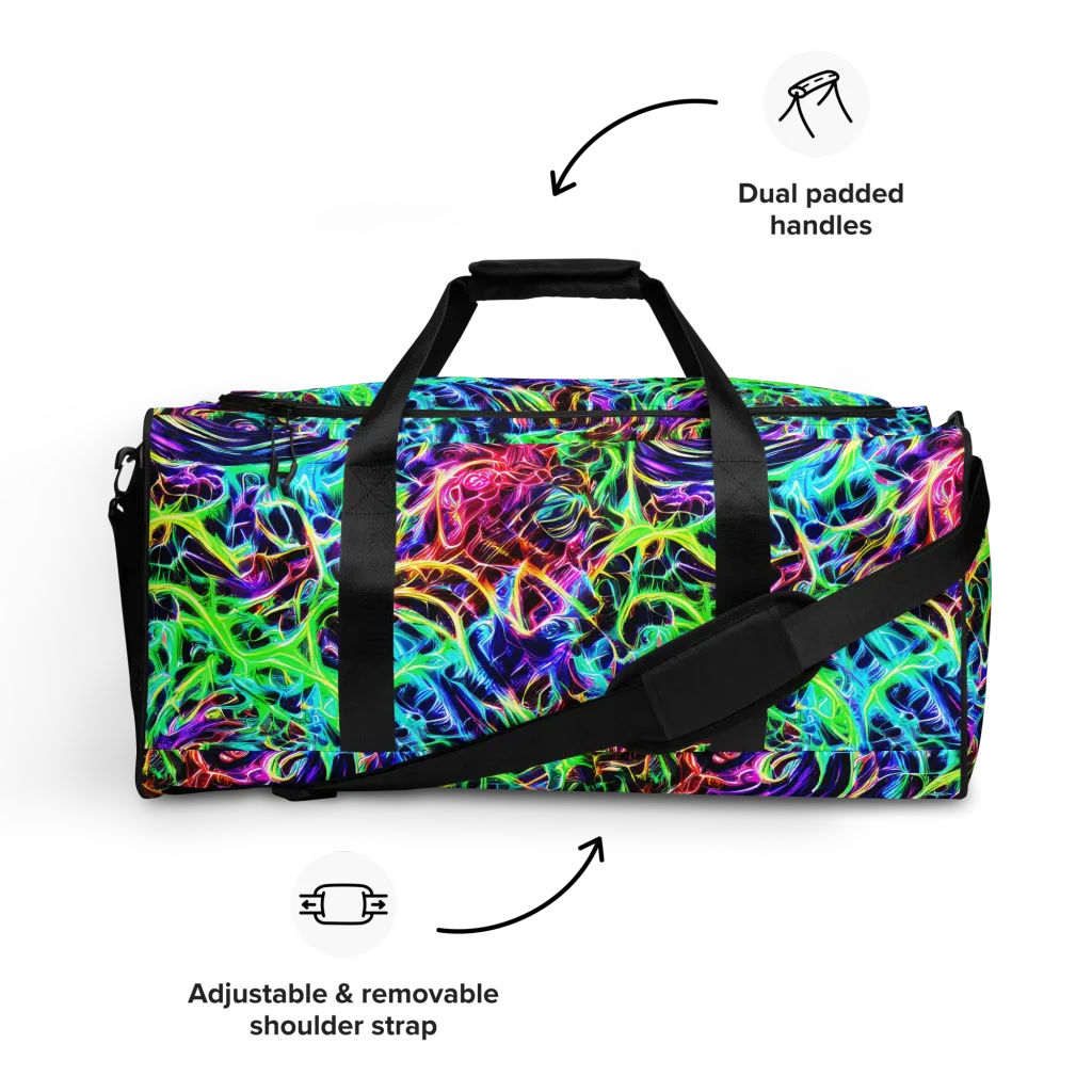 Electric Wilds on Duffle Bag — Front