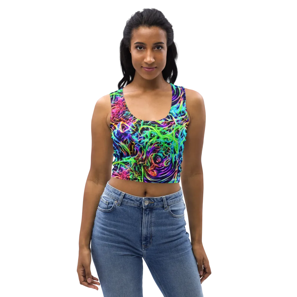 Electric Wilds on Crop Top — Front