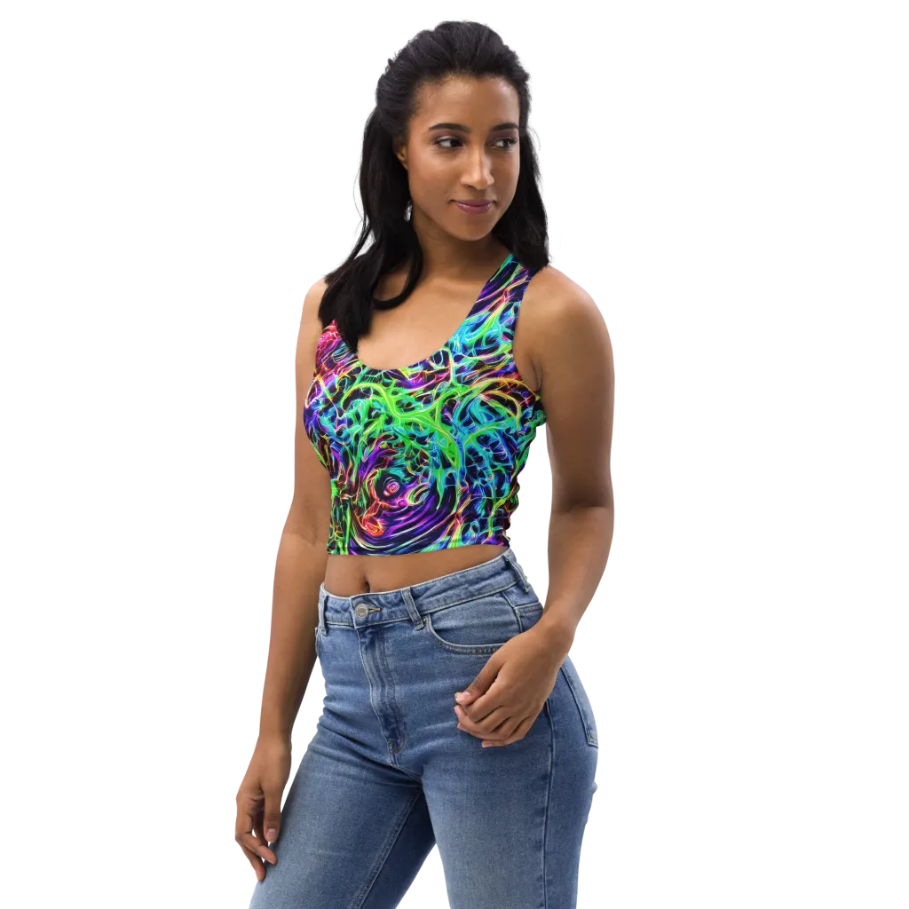 Electric Wilds on Crop Top — Left Front