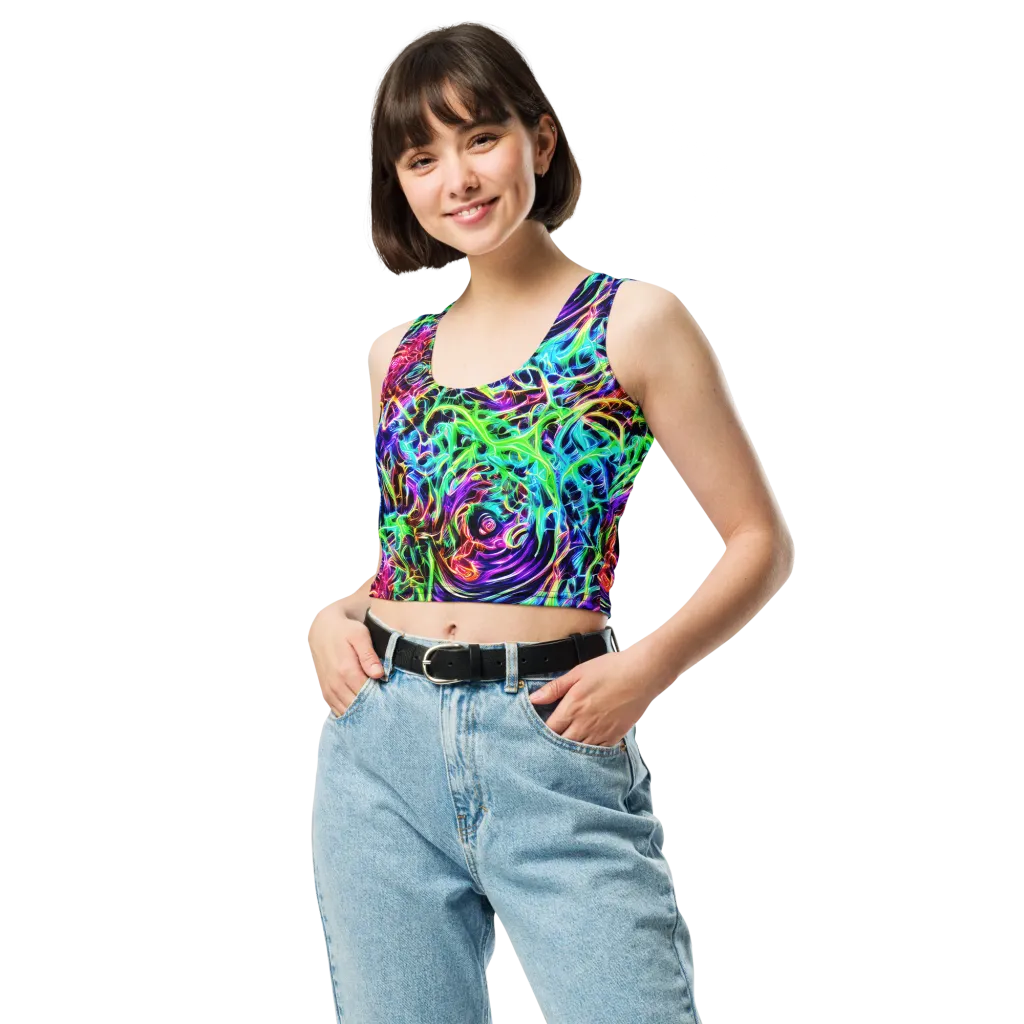 Electric Wilds on Crop Top — Front