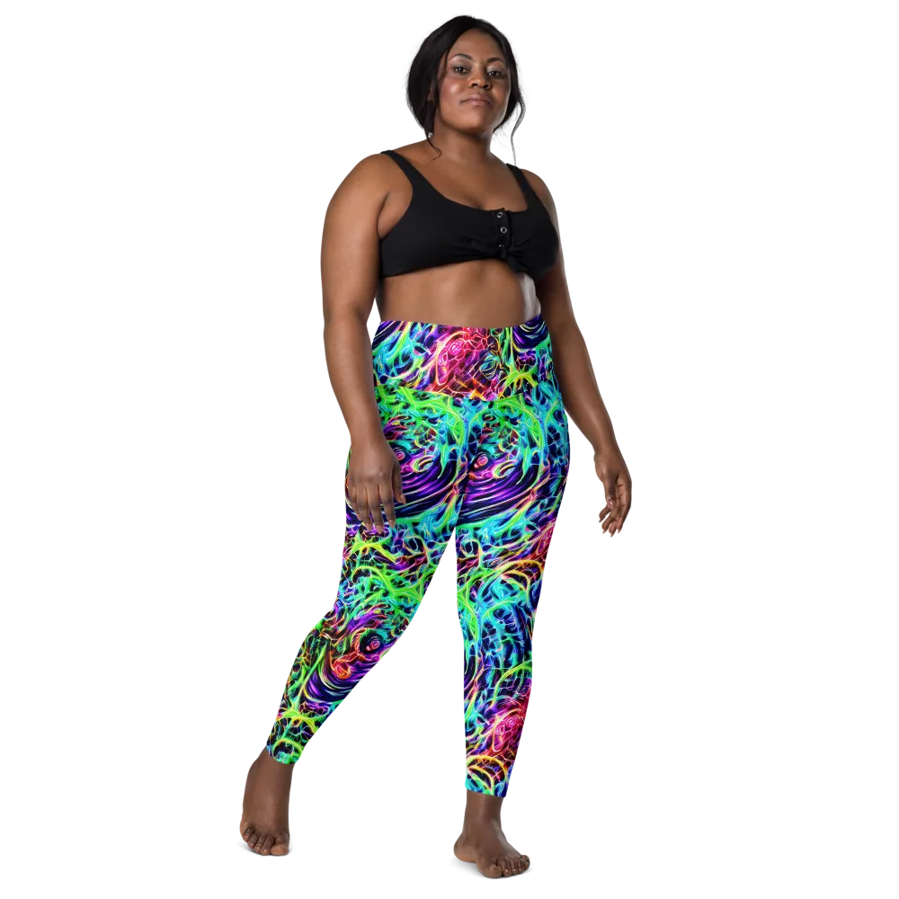 Electric Wilds on Leggings with Pockets — Front