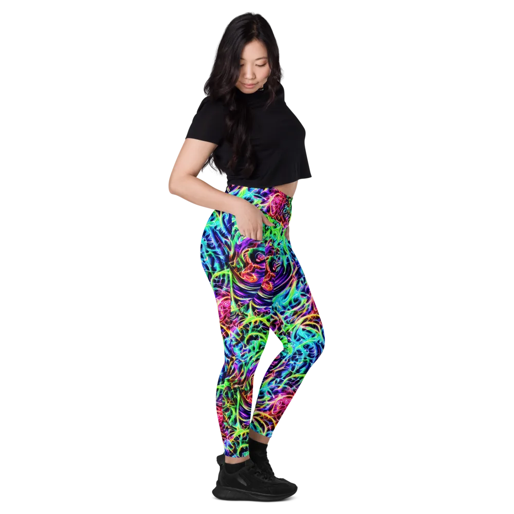 Electric Wilds on Leggings with Pockets — Right