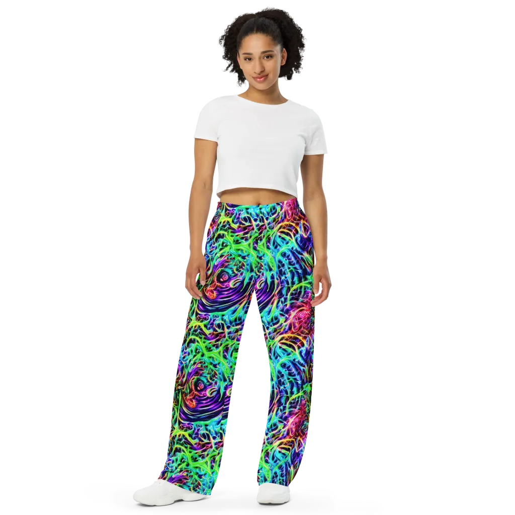 Electric Wilds on Wide-Leg Pants — Front
