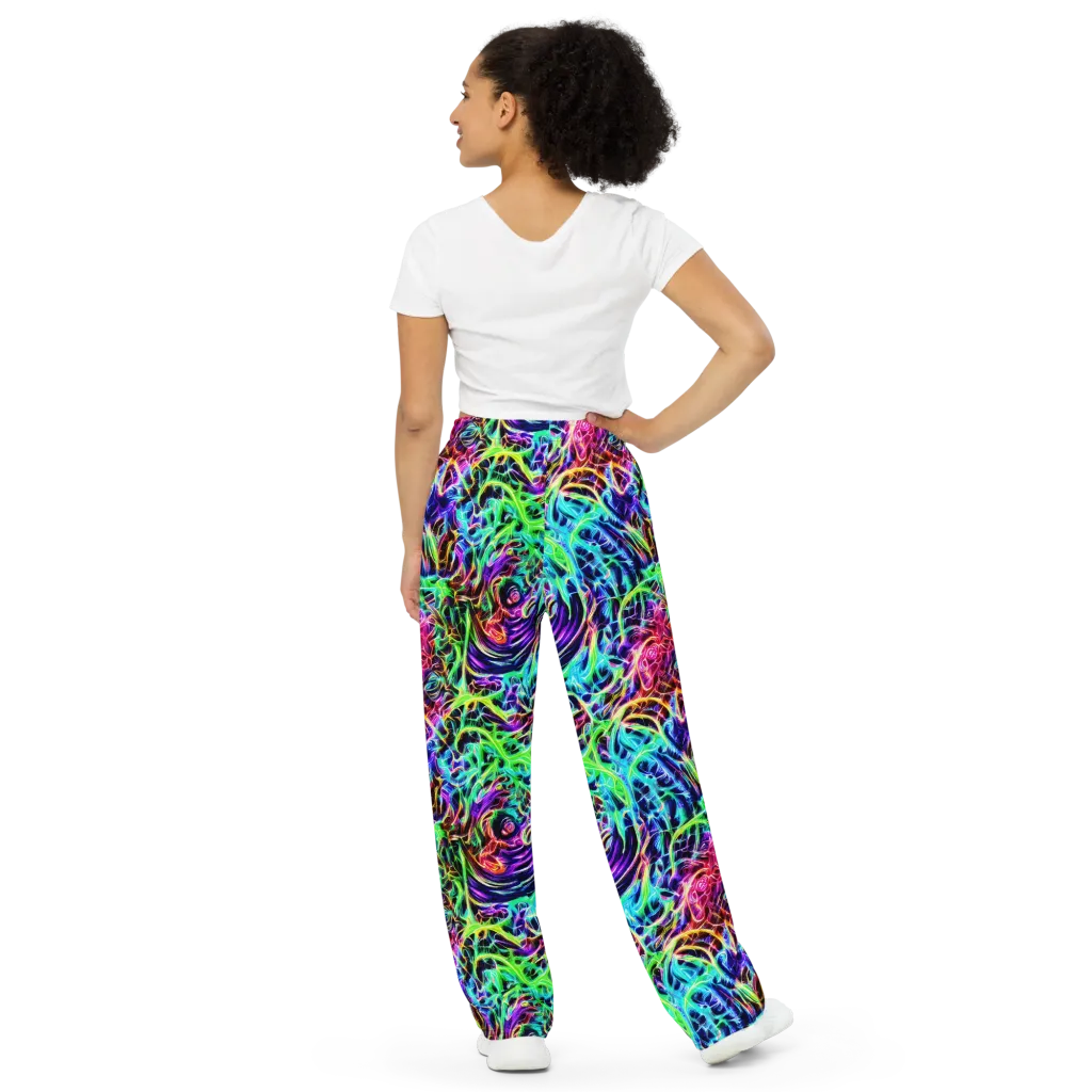 Electric Wilds on Wide-Leg Pants — Back