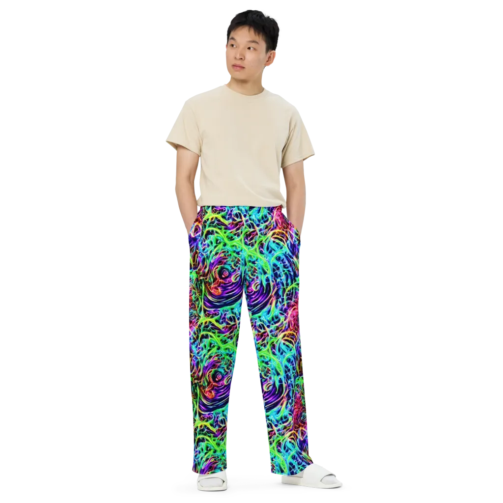 Electric Wilds on Wide-Leg Pants — Front