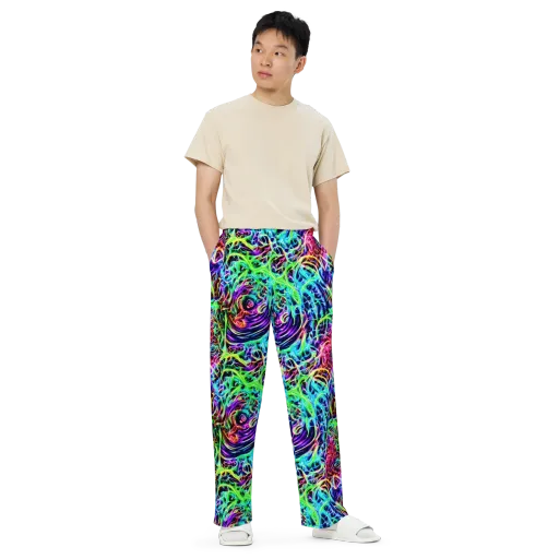 Electric Wilds on a Wide-Leg Pants