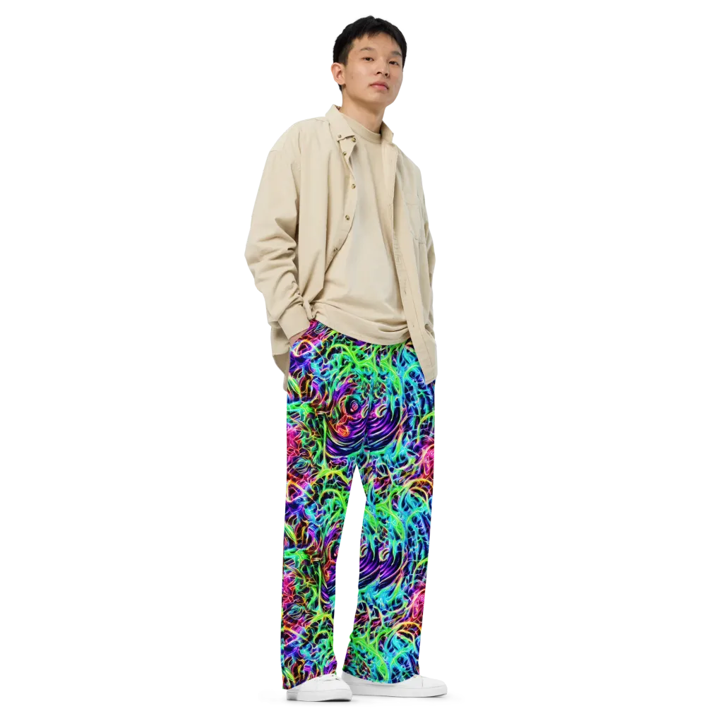 Electric Wilds on Wide-Leg Pants — Right Front