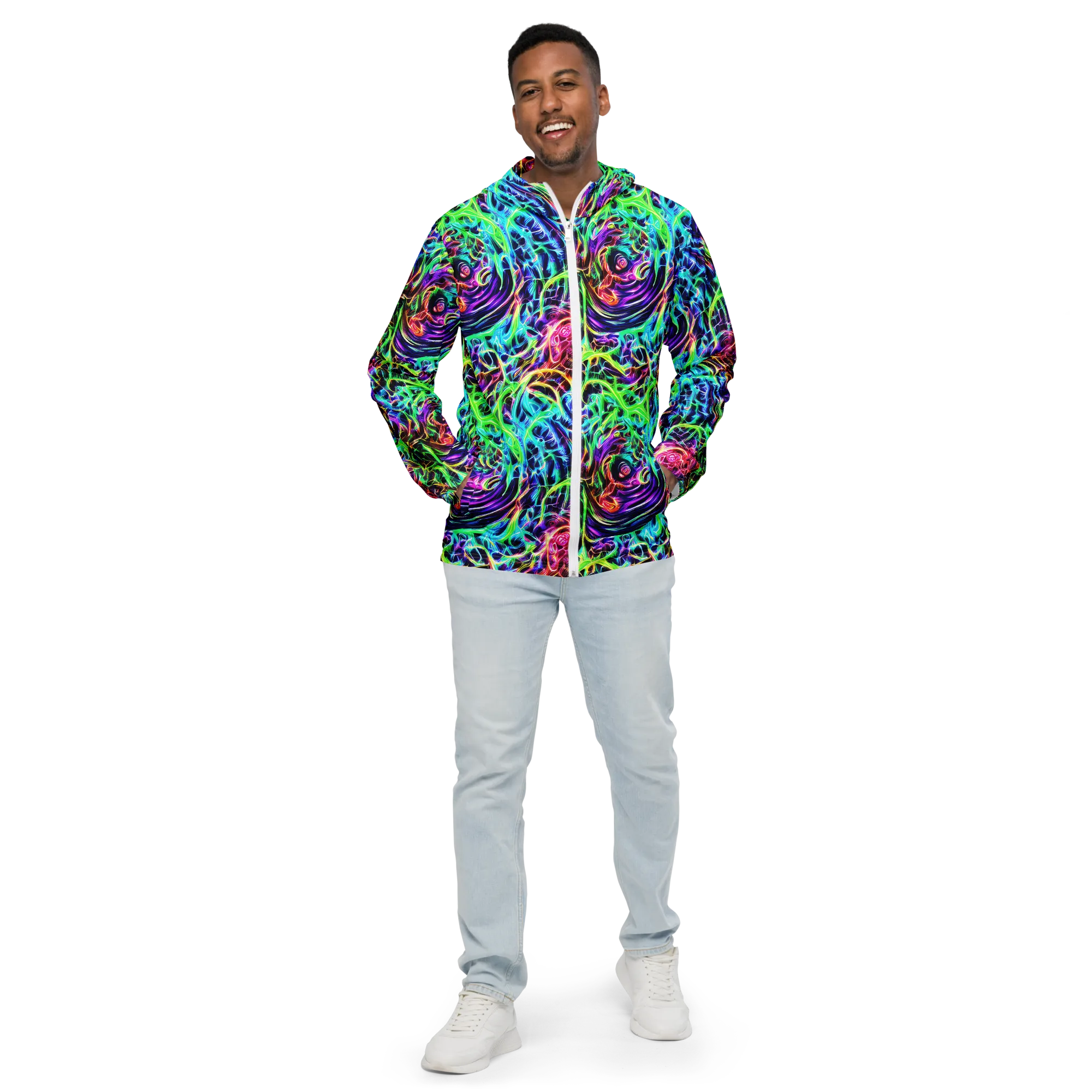 Electric Wilds on Men's Windbreaker — Front