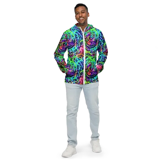 Electric Wilds on a Men's Windbreaker