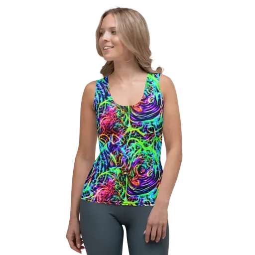 Electric Wilds on a Women's Tank Top