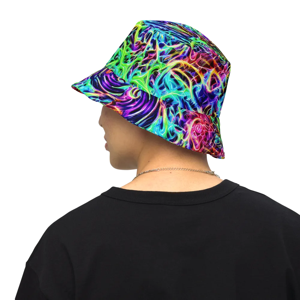 Electric Wilds on Reversible Bucket Hat — Back Inside