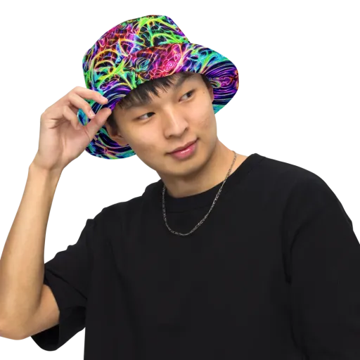 Electric Wilds on a Reversible Bucket Hat