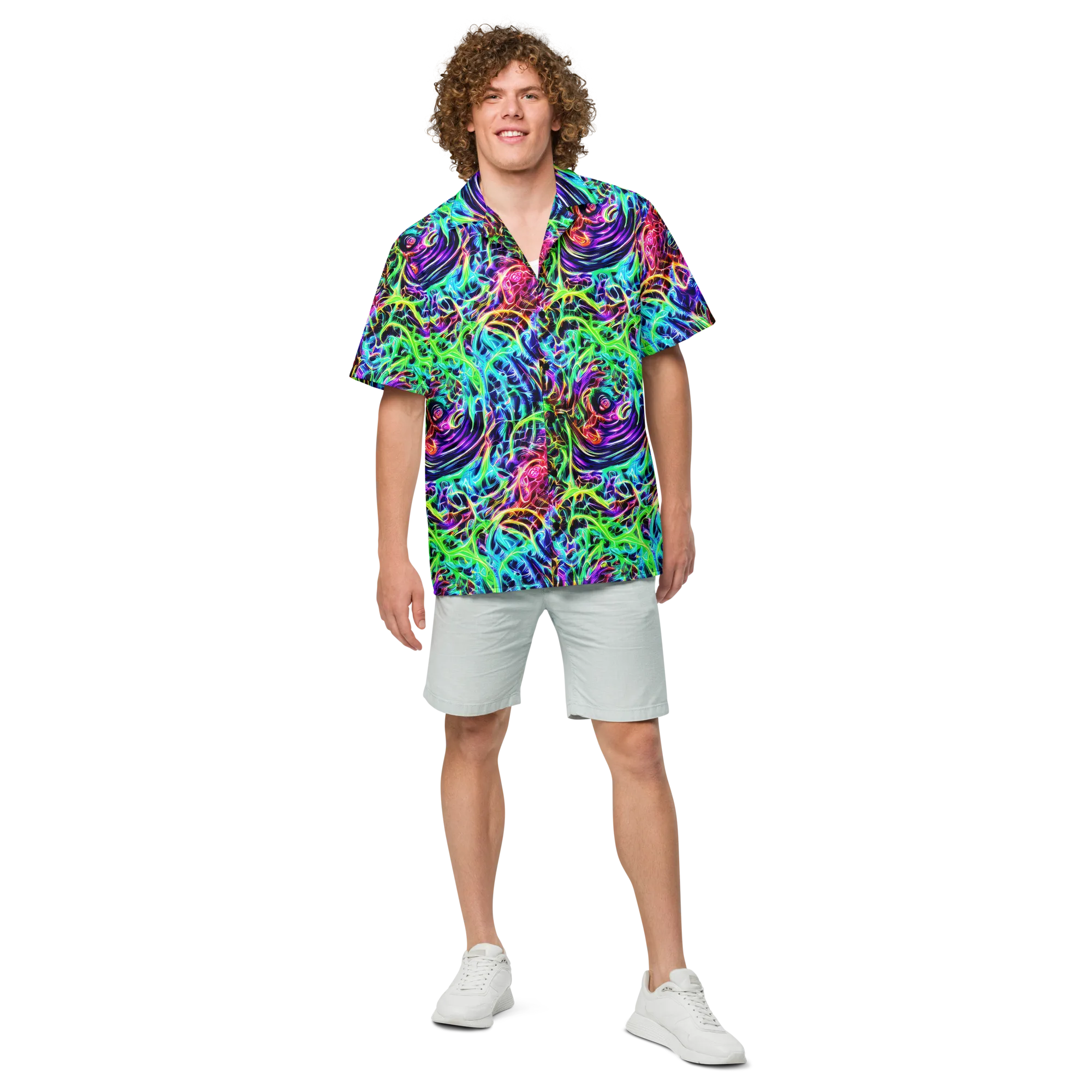 Electric Wilds on Button Shirt — Front