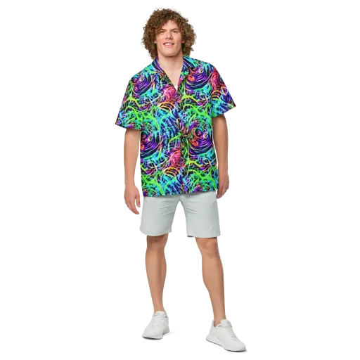 Electric Wilds on a Button Shirt