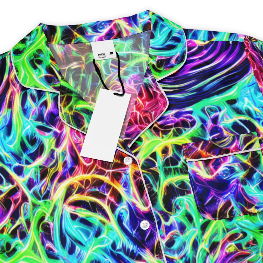 Electric Wilds on Women's Short Sleeve Pajama Top — Product details