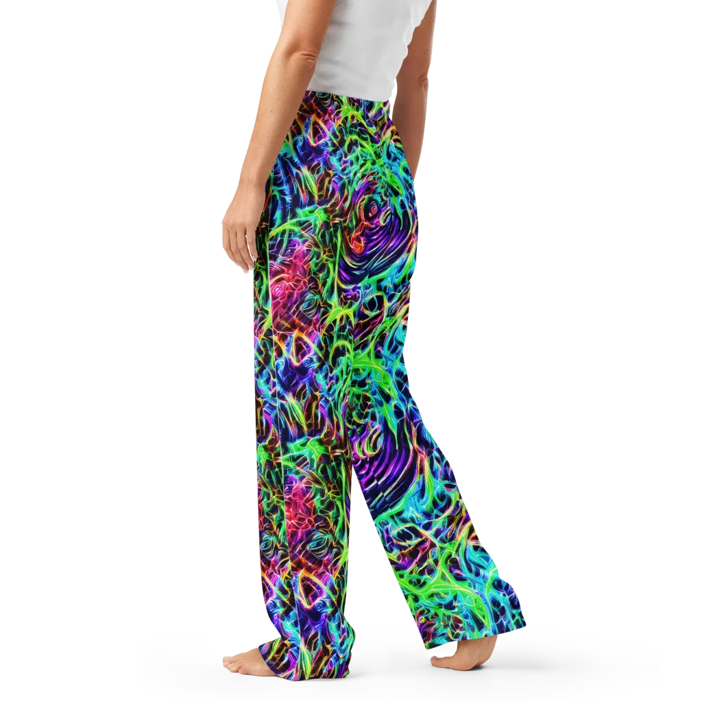 Electric Wilds on Women's Pajama Pants — Left