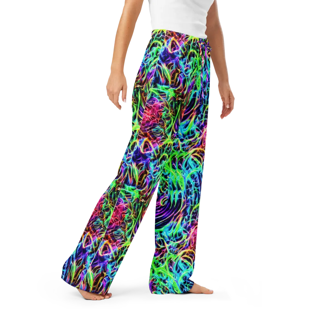 Electric Wilds on Women's Pajama Pants — Right Front