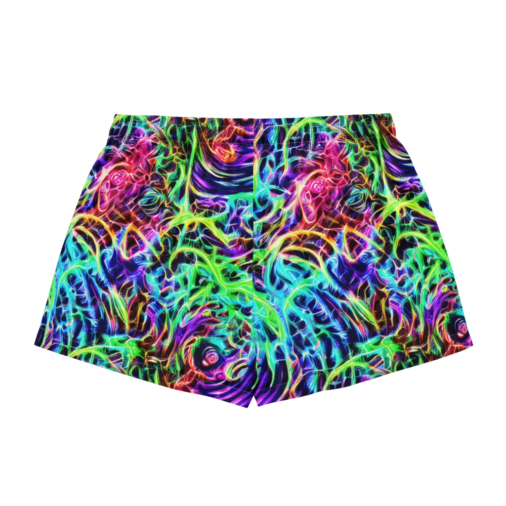 Electric Wilds on Women's Pajama Shorts — Back