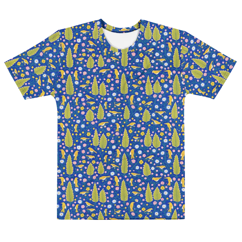 Golden Garden Flight on Men's Cotton Crew Neck T-Shirt — Front