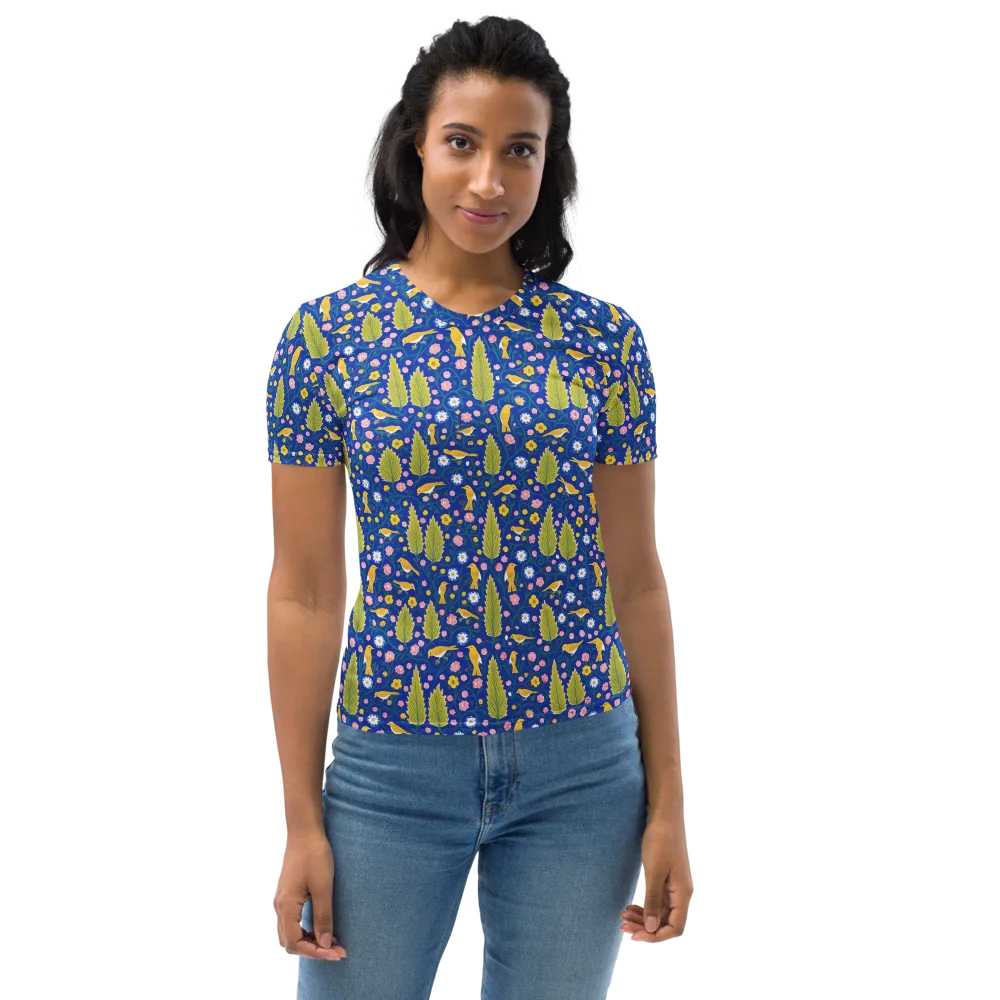 Golden Garden Flight on Women's Crew Neck T-Shirt — Front
