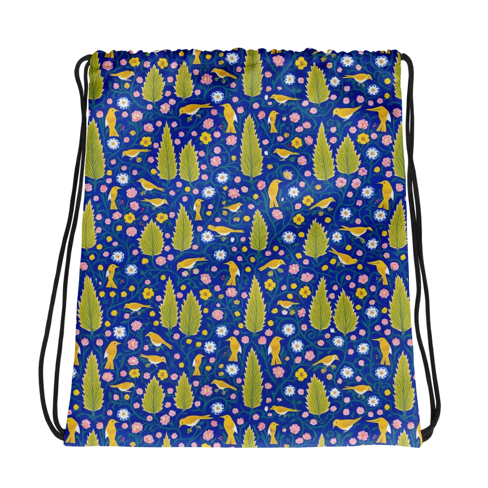 Golden Garden Flight on Drawstring Bag — Photo