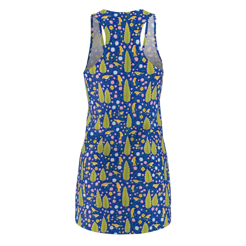 Golden Garden Flight on Racerback Dress — Back