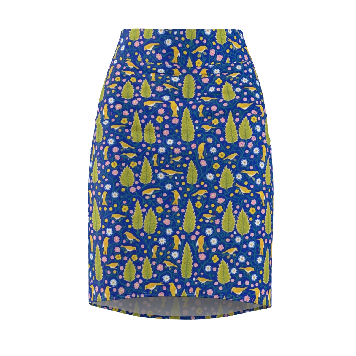 Golden Garden Flight on Pencil Skirt — Front