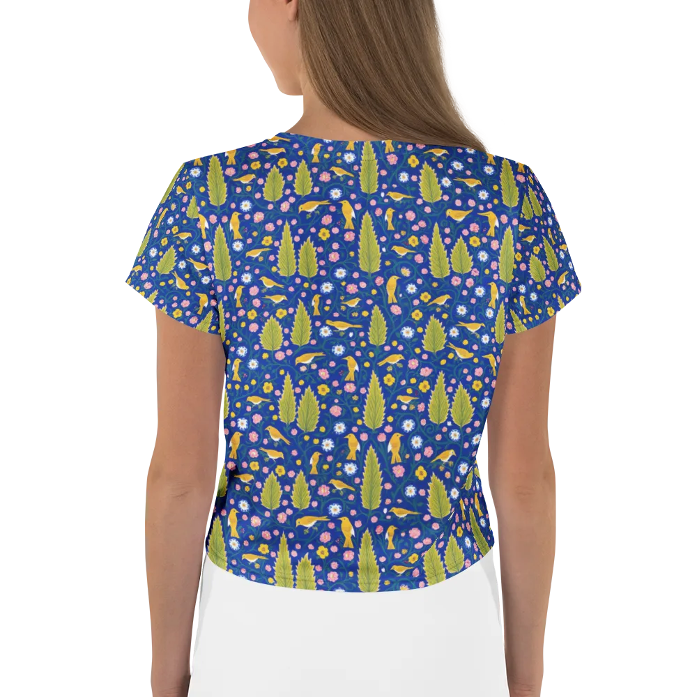 Golden Garden Flight on Crop Tee — Back