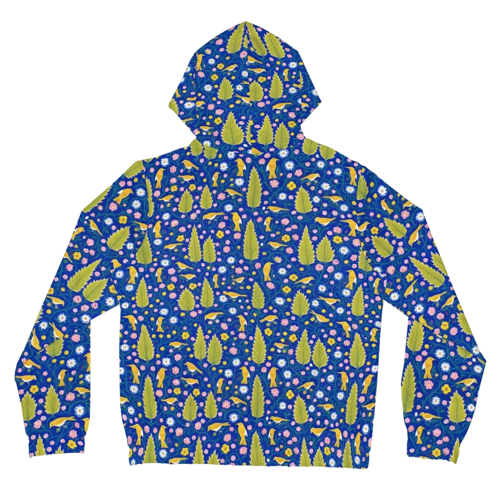 Golden Garden Flight on Women's Full-Zip Hoodie — Back