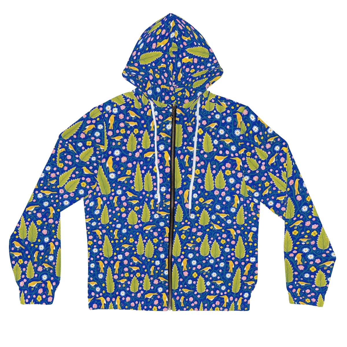 Golden Garden Flight on Women's Full-Zip Hoodie — Front