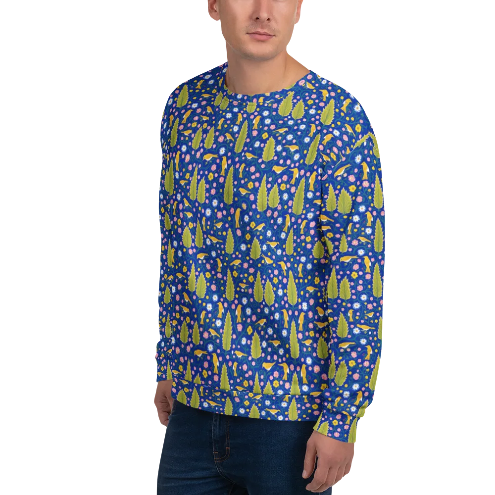 Golden Garden Flight on Sweatshirt — Left Front
