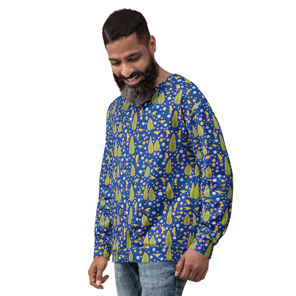 Golden Garden Flight on Sweatshirt — Left Front