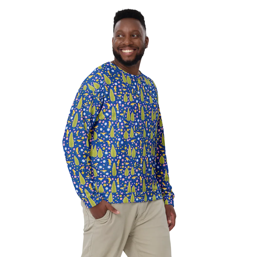 Golden Garden Flight on Sweatshirt — Front