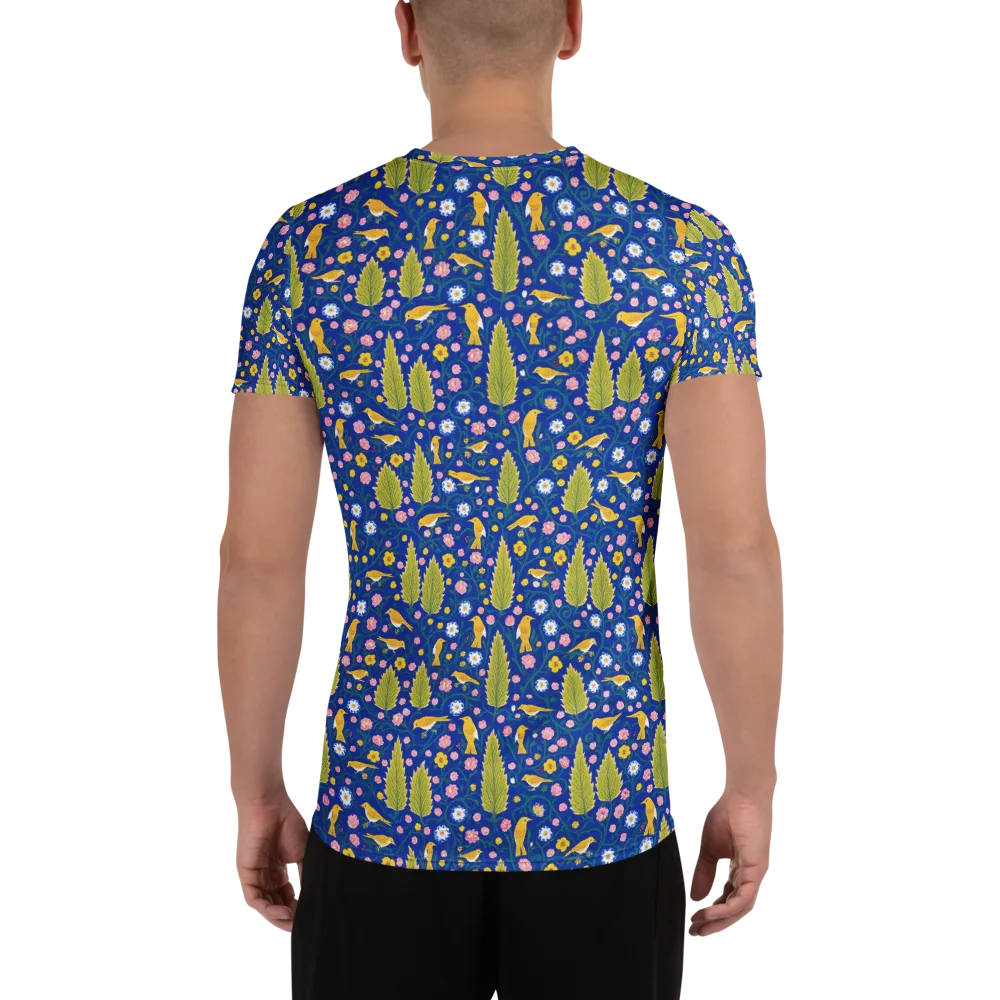 Golden Garden Flight on Men's Athletic T-Shirt — Back