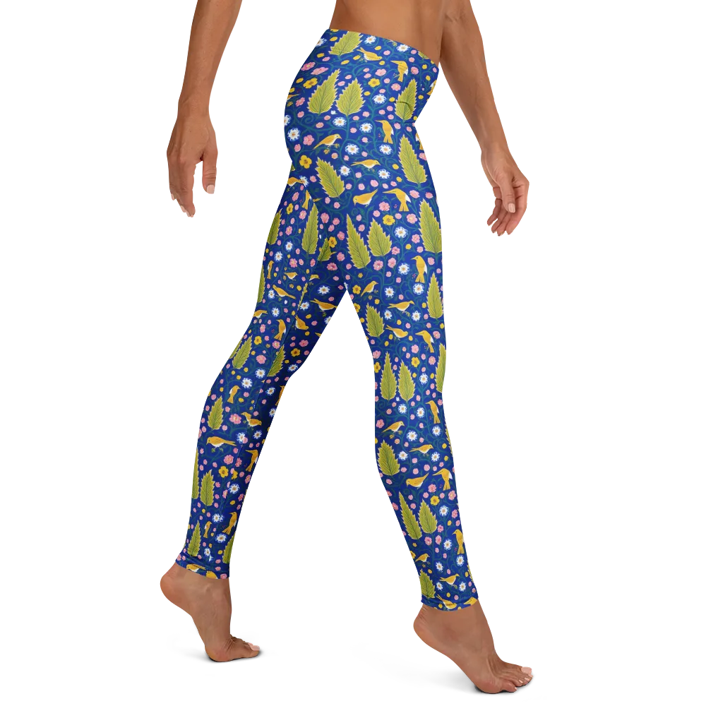Golden Garden Flight on Leggings — Right