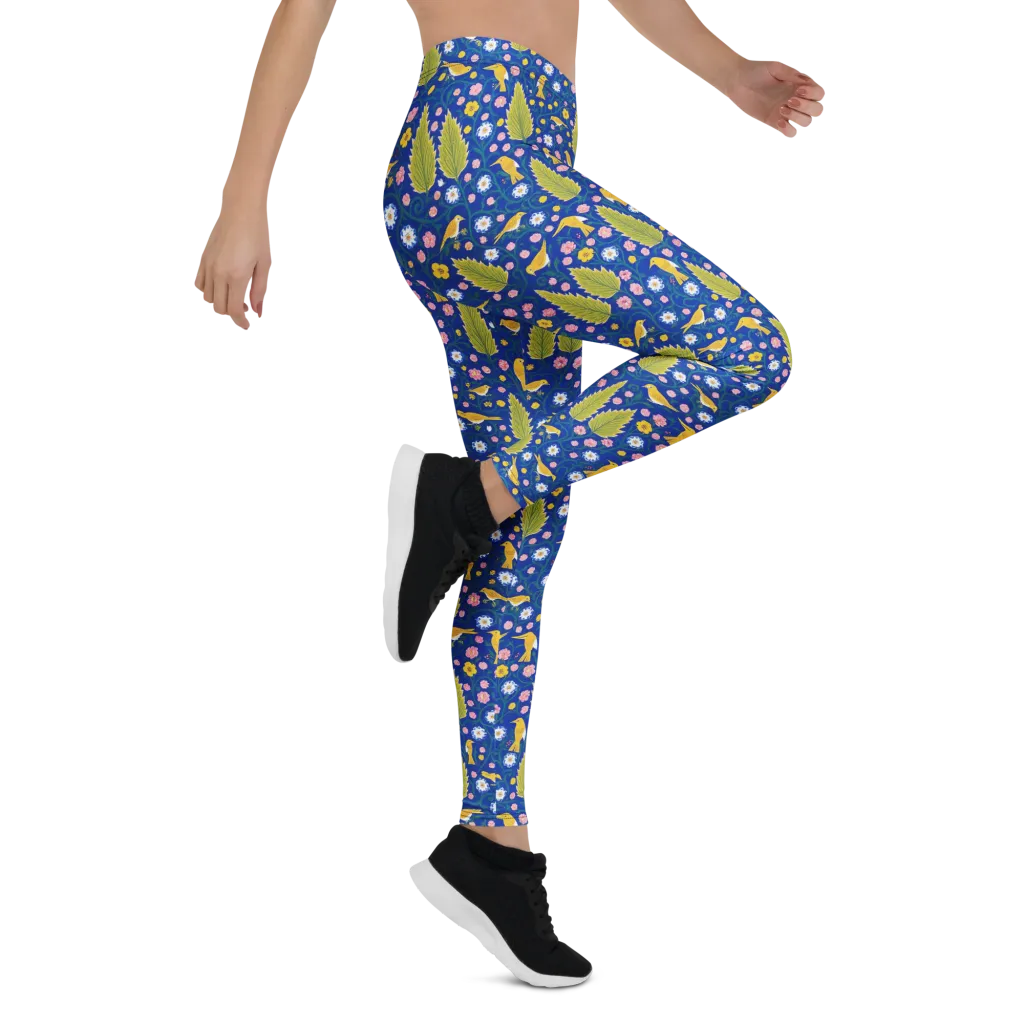 Golden Garden Flight on Leggings — Right