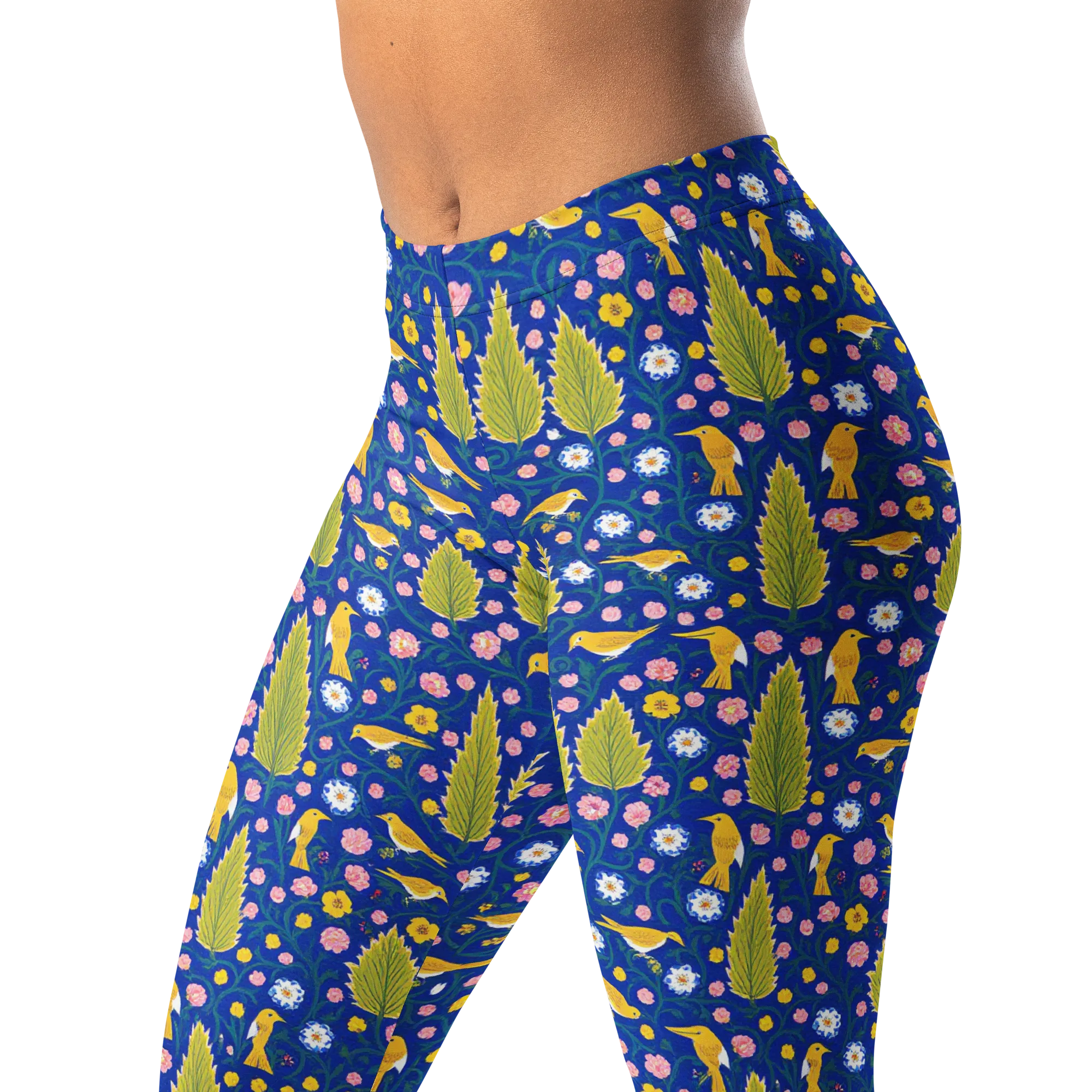 Golden Garden Flight on Leggings — Left Front